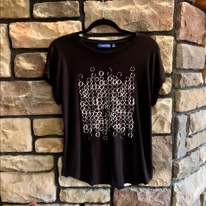 Apt. 9 Black graphic T-shirt